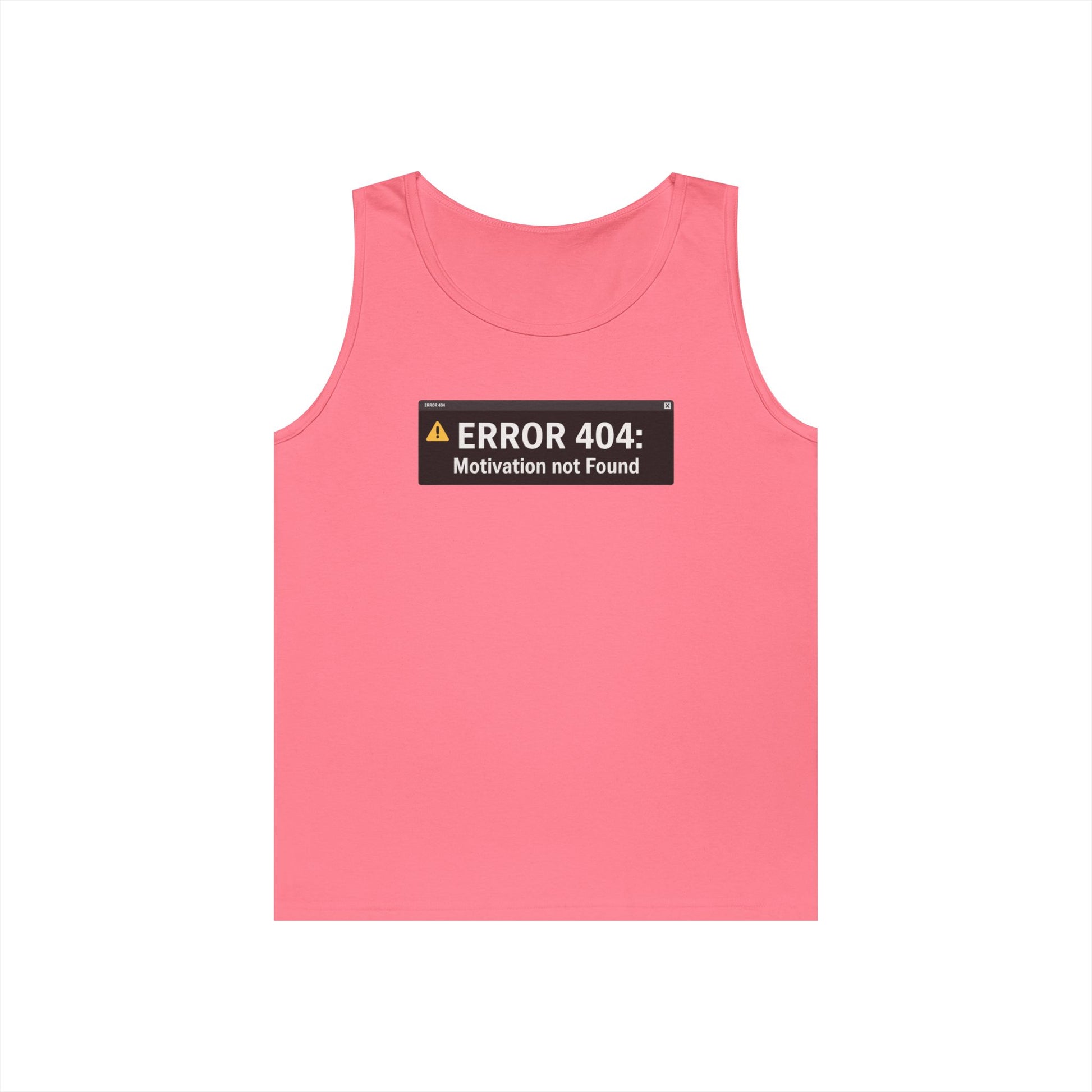 Error 404 Motivation Not Found Unisex Tank Top for Funny Gym Streetwear | TEEZOCA 