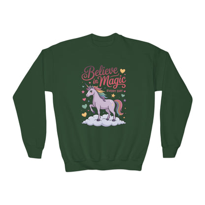 Believe in Magic Unicorn Youth Sweatshirt TEEZOCA
