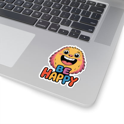 TEEZOCA colorful happy monster sticker positive vibes illustration