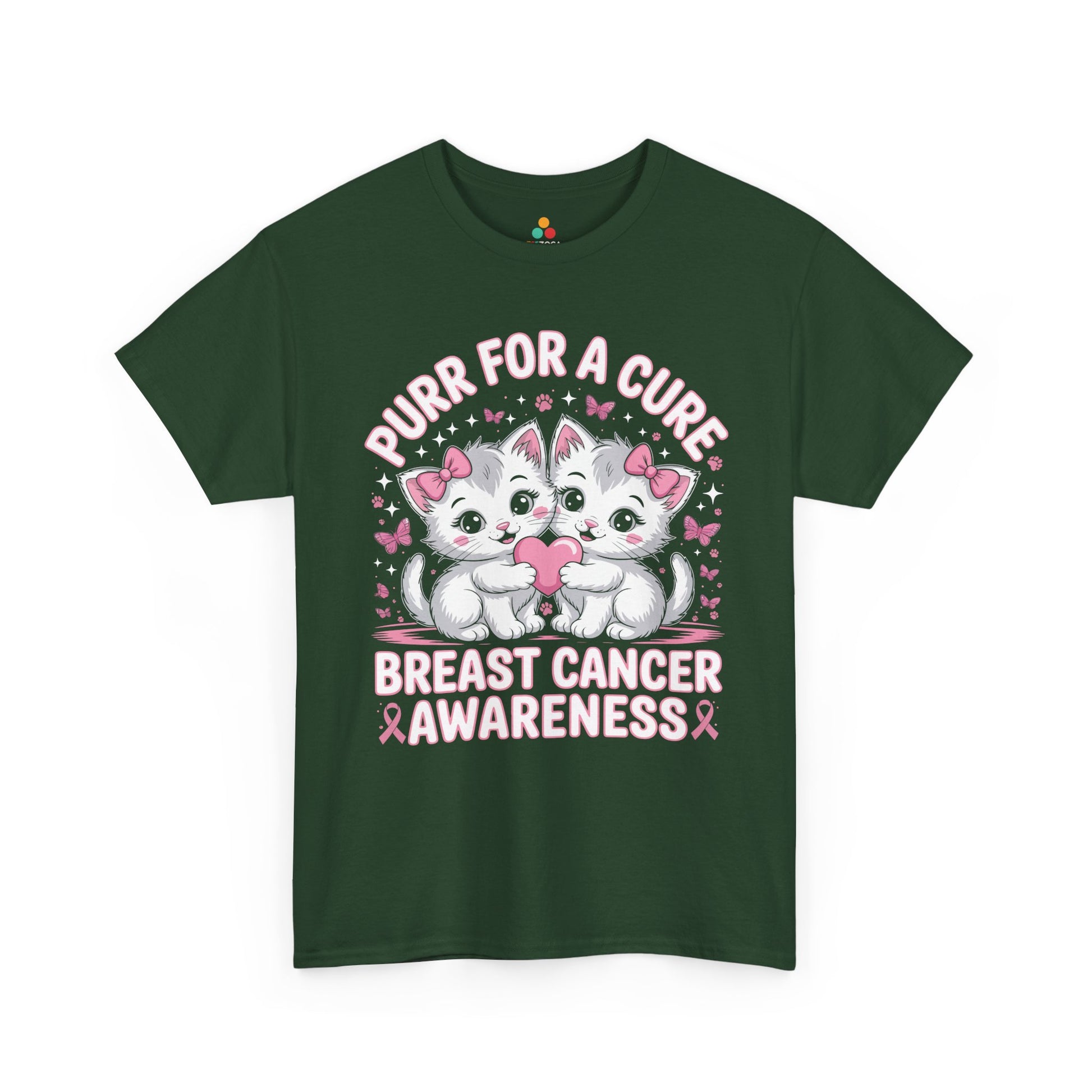 Purr for a Cure Breast Cancer Awareness Unisex T-shirt | TEEZOCA 