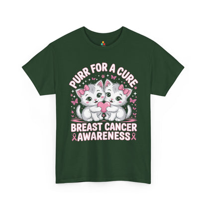 Purr for a Cure Breast Cancer Awareness Unisex T-shirt | TEEZOCA 