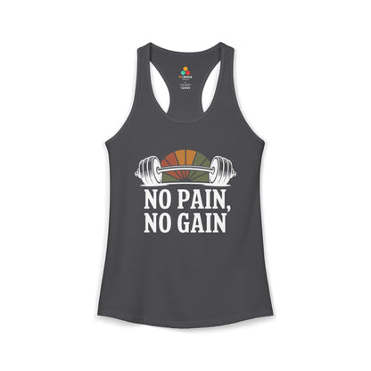 TEEZOCA women’s tank top featuring a motivational weightlifting graphic for gym workouts