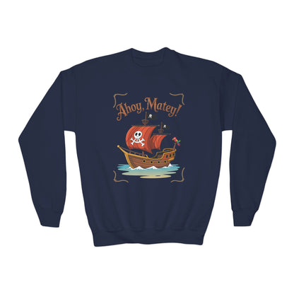 Ahoy, Matey! Kids Crewneck Sweatshirt | TEEZOCA 