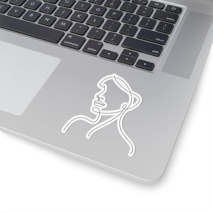 TEEZOCA abstract face outline sticker modern line drawing aesthetic