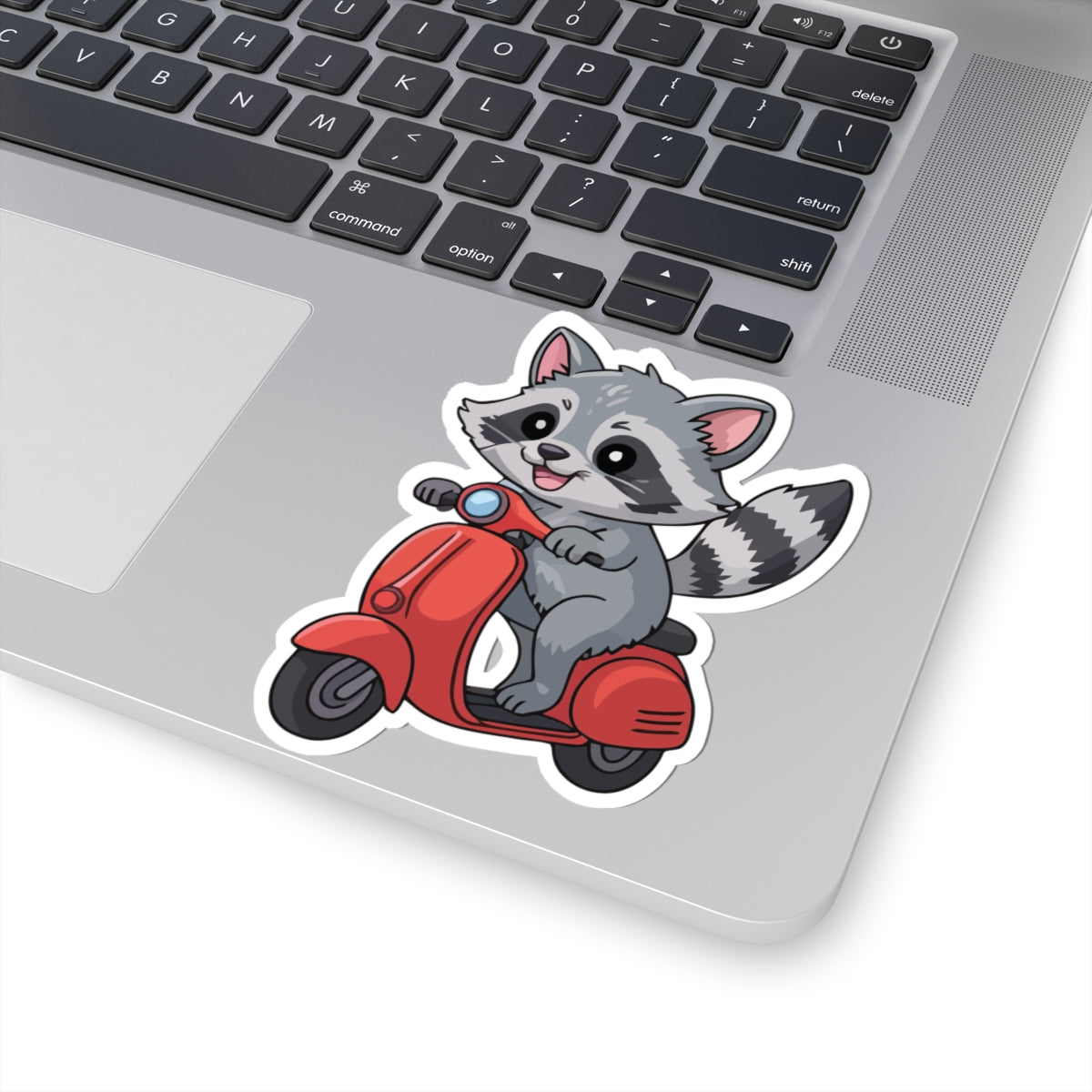 TEEZOCA raccoon scooter sticker cute cartoon animal