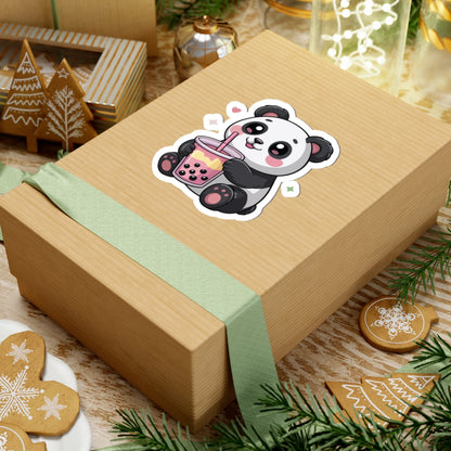 TEEZOCA cute panda bubble tea sticker for laptop, planner, journal, and sticker packs