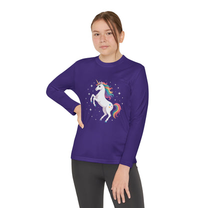 Youth Long Sleeve Tee — Rainbow Unicorn Graphic TEEZOCA