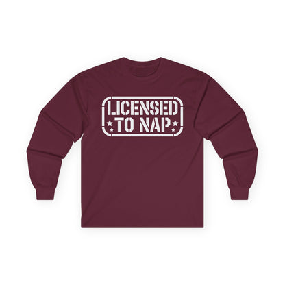 Licensed to Nap Unisex Long-Sleeve T-Shirt — Funny Napper Shirt