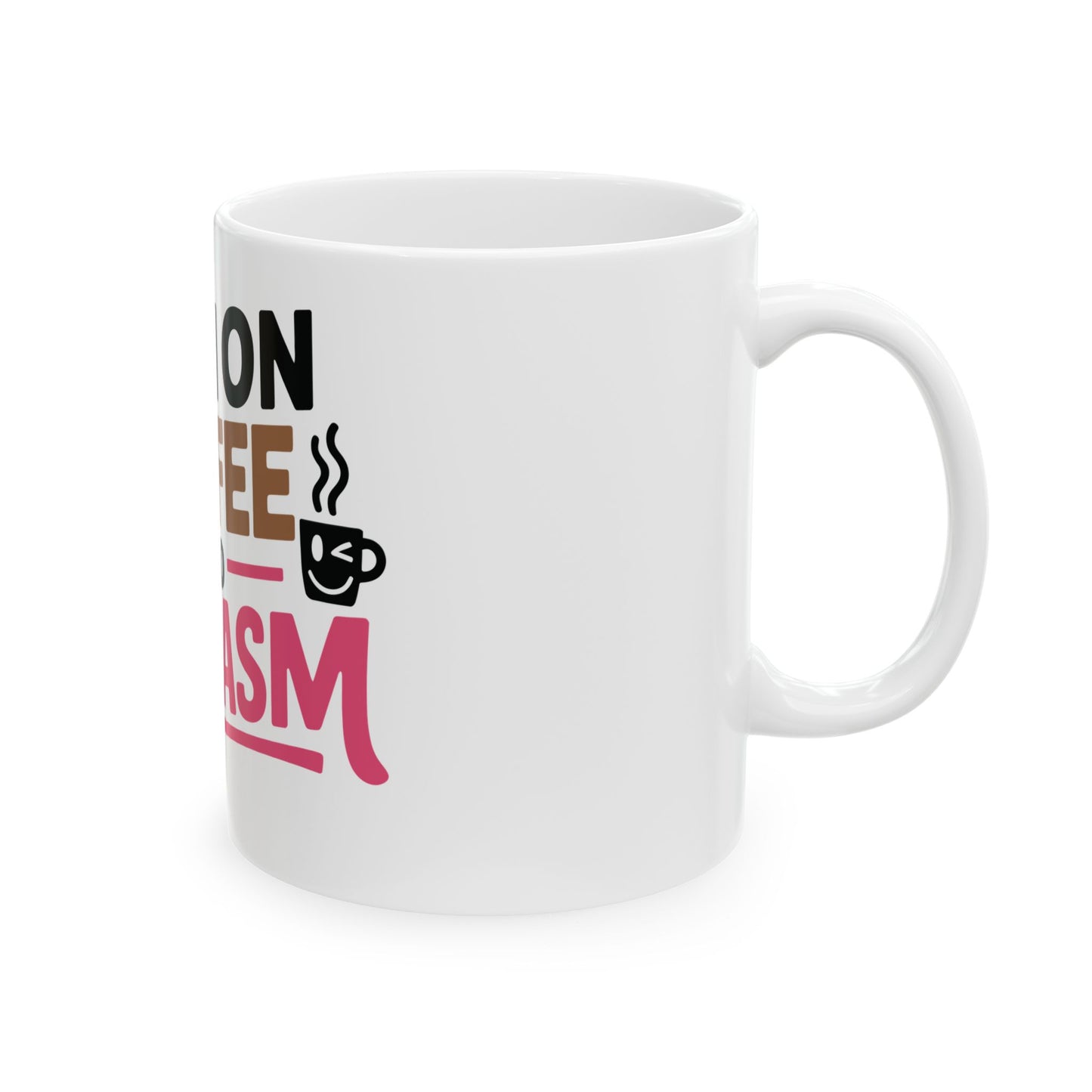 TEEZOCA funny sarcastic coffee mug with bold typography