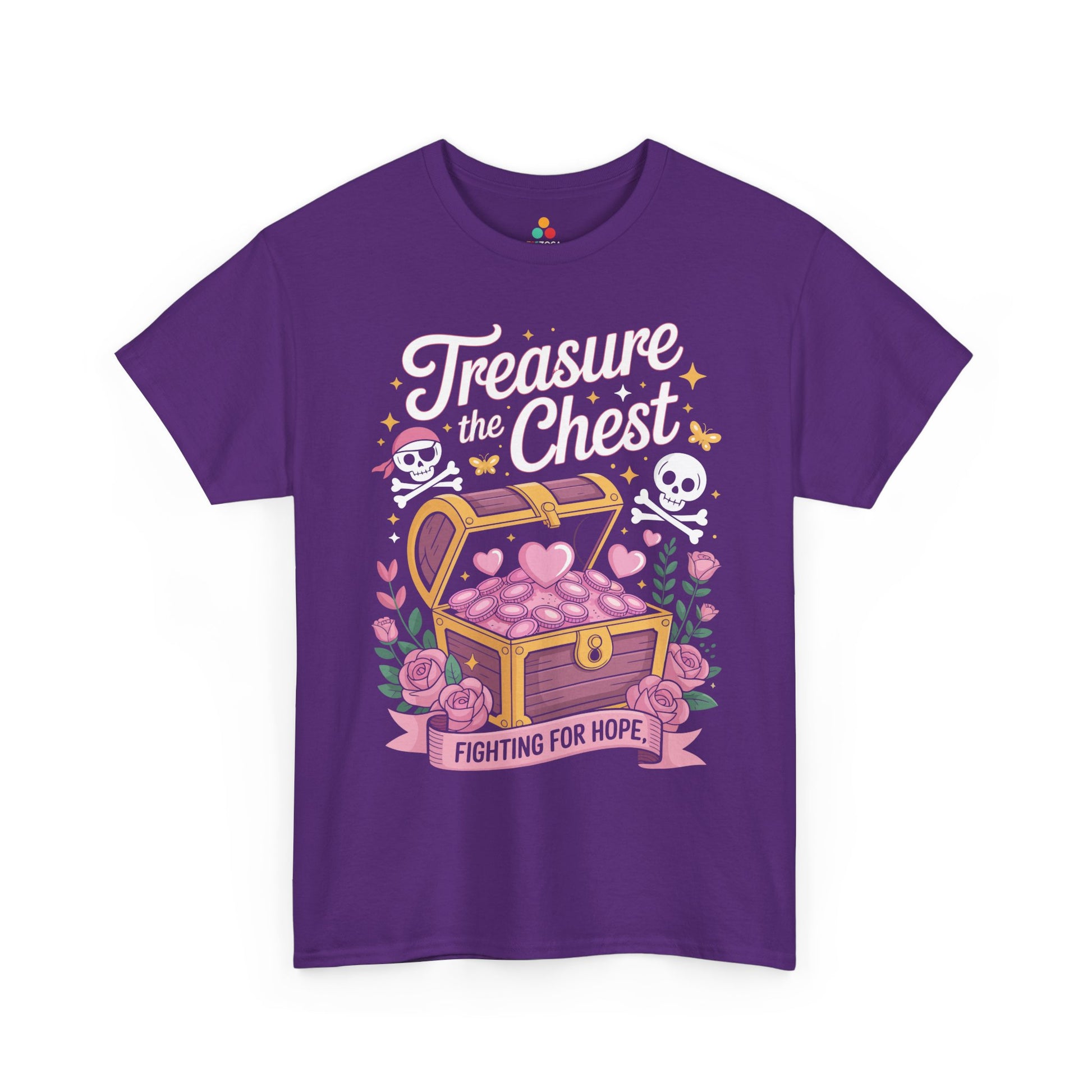 Treasure the Chest Fighting for Hope Breast Cancer Awareness Unisex T-shirt | TEEZOCA 