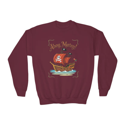 Ahoy, Matey! Kids Crewneck Sweatshirt | TEEZOCA 