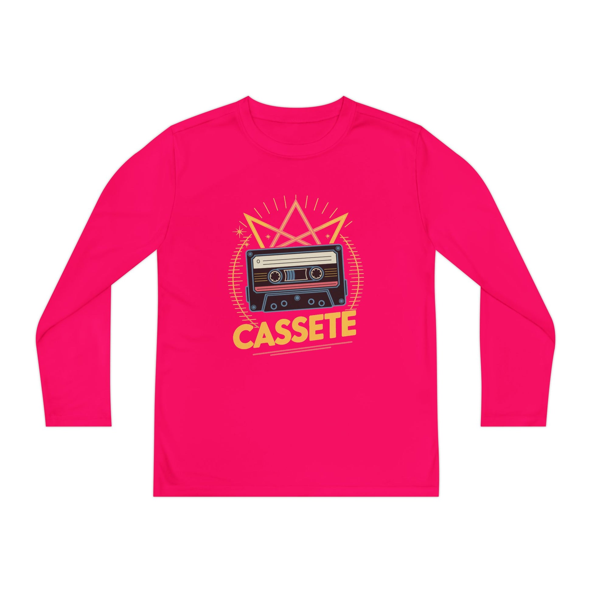 Youth Long Sleeve Tee — Retro Cassette Tape Graphic TEEZOCA