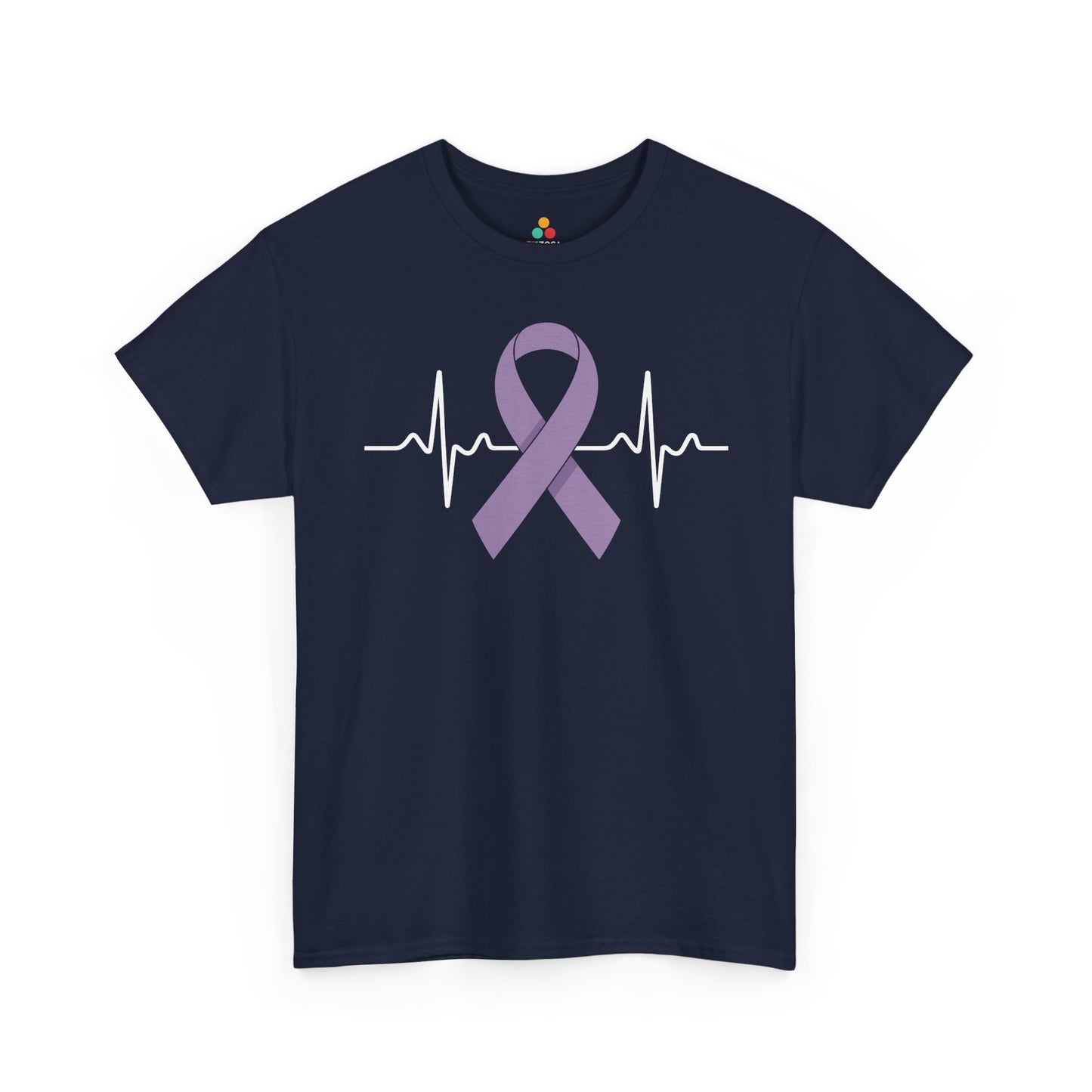 Alzheimer Awareness Purple Ribbon Unisex T-shirt Support Tee | TEEZOCA 