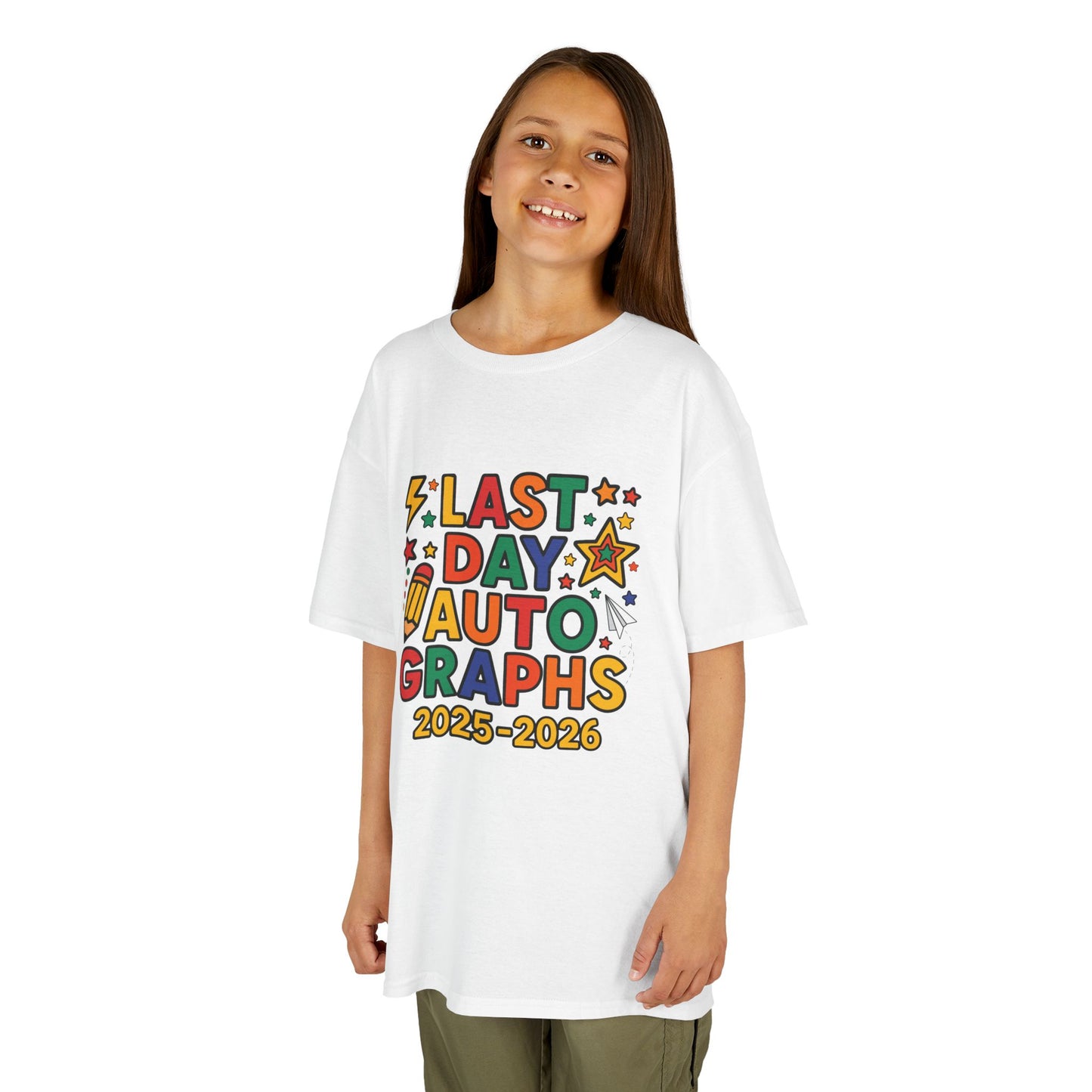Kids Last Day of School Autograph T-Shirt 2025–2026 – Signing Shirt End of Year | TEEZOCA 