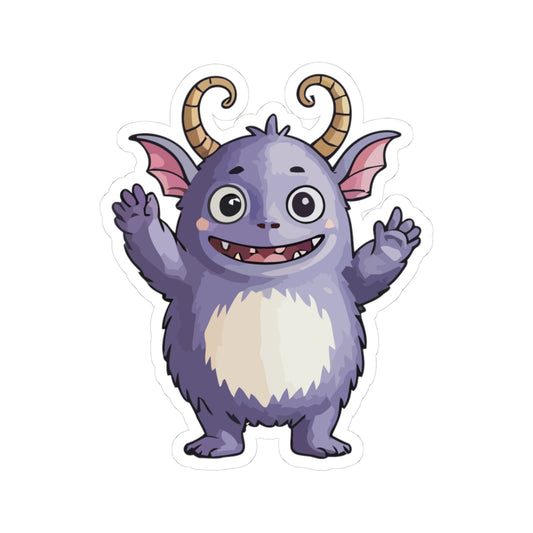 TEEZOCA cute purple monster sticker cartoon creature