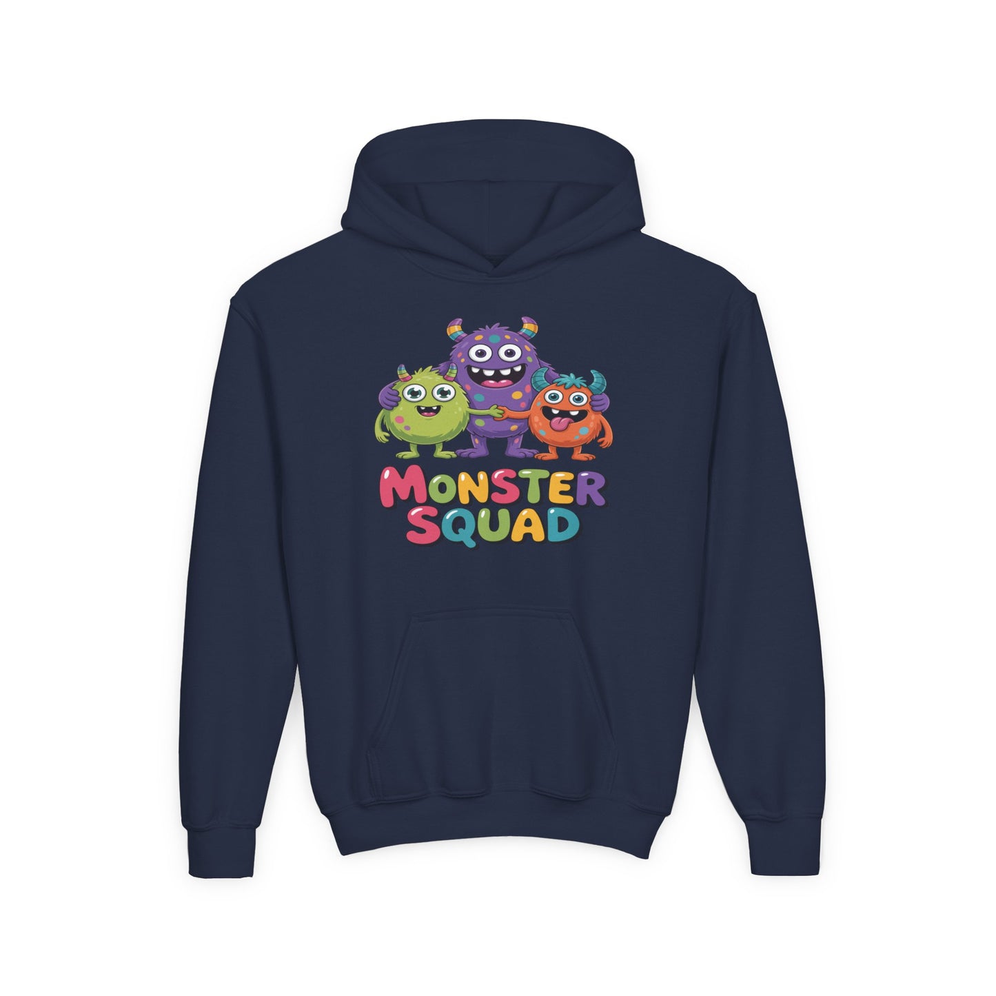 Youth Hoodie — Colorful "Monster Squad" Kids Pullover TEEZOCA