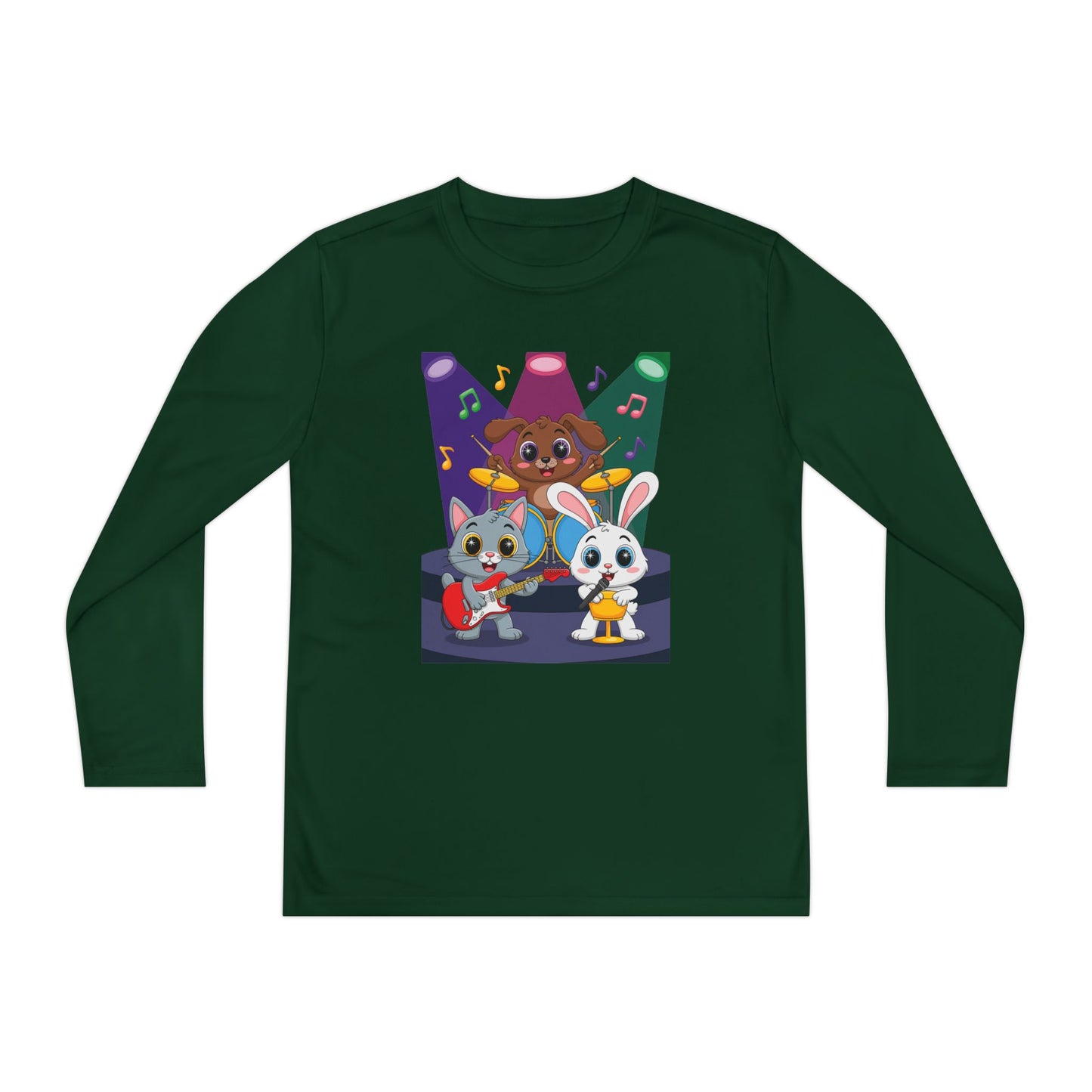 Cute Animal Band Kids Long Sleeve T-Shirt | TEEZOCA 