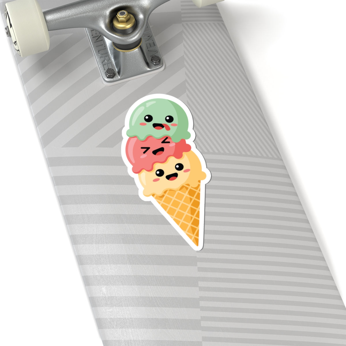 TEEZOCA cute ice cream sticker kawaii triple scoop dessert
