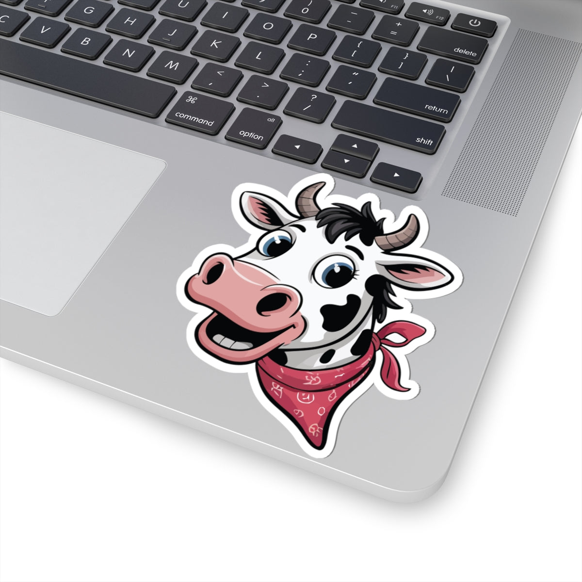 TEEZOCA funny cow sticker cartoon cow bandana
