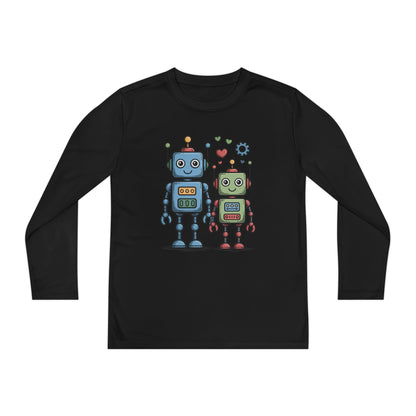 Cute Robot Friends Kids Long Sleeve T-Shirt | TEEZOCA 