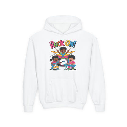 Rock On Kids Hoodie – Fun Music Band Illustration | TEEZOCA 