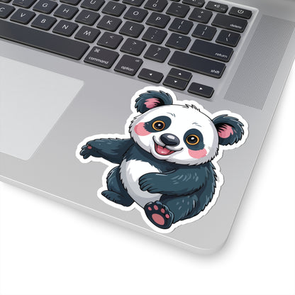 TEEZOCA cute panda sticker smiling cartoon bear