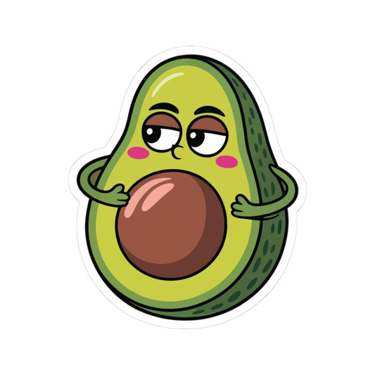 TEEZOCA cute avocado mood sticker with funny expression and food cartoon design