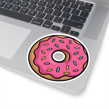 TEEZOCA pink donut sticker with sprinkles