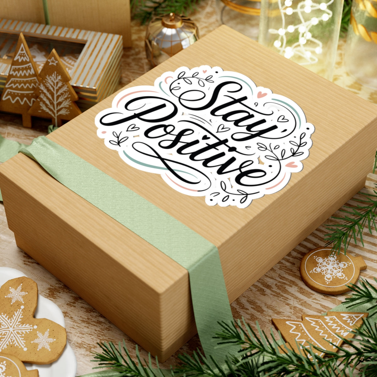 TEEZOCA positive mindset quote sticker pastel hand lettering
