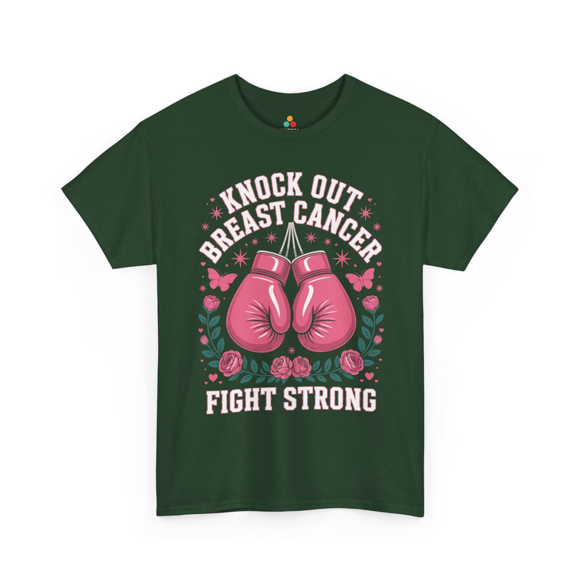 Knock Out Breast Cancer Awareness Fight Strong Unisex T-shirt | TEEZOCA 