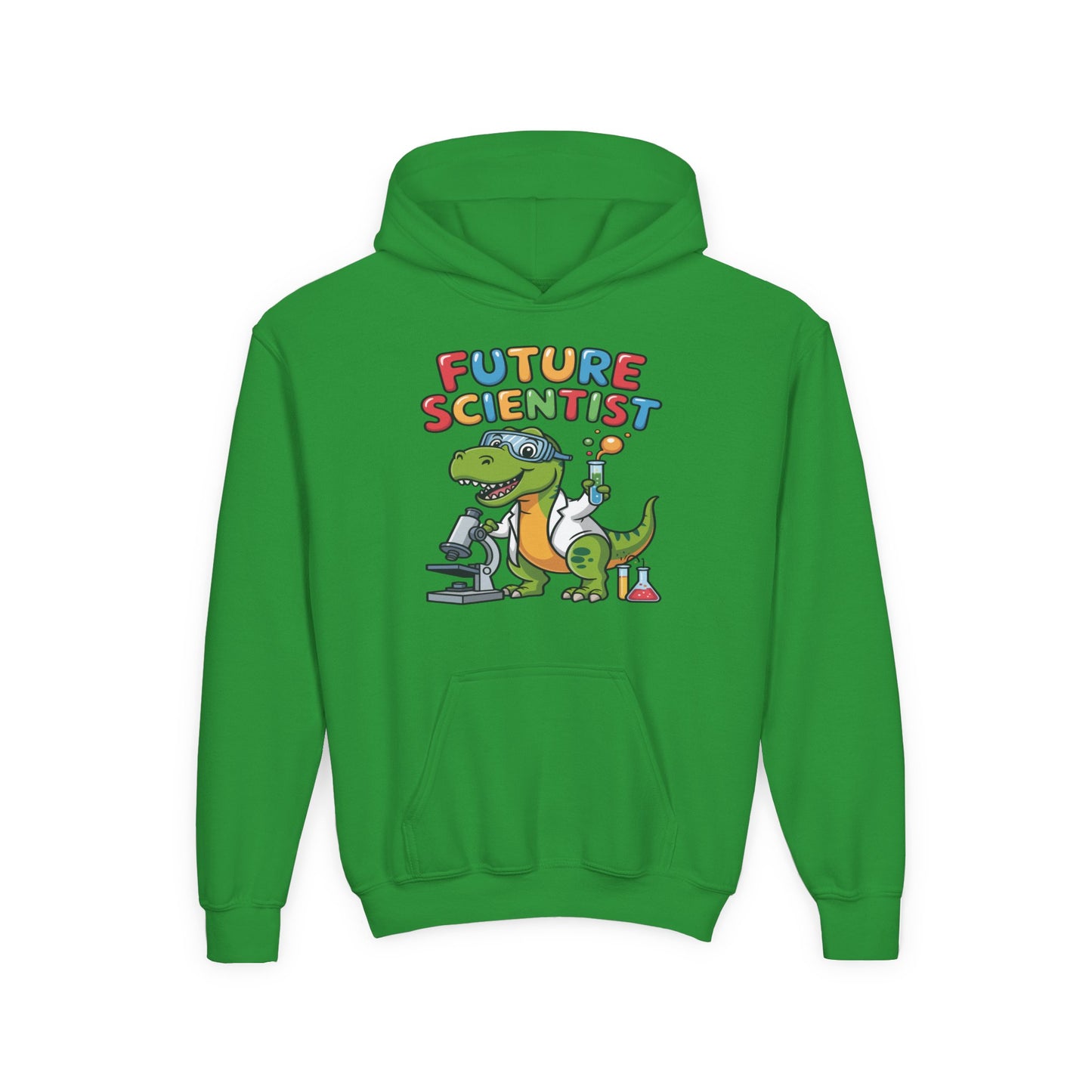 Youth Hoodie — "Future Scientist" Dino STEM Hoodie for Kids TEEZOCA