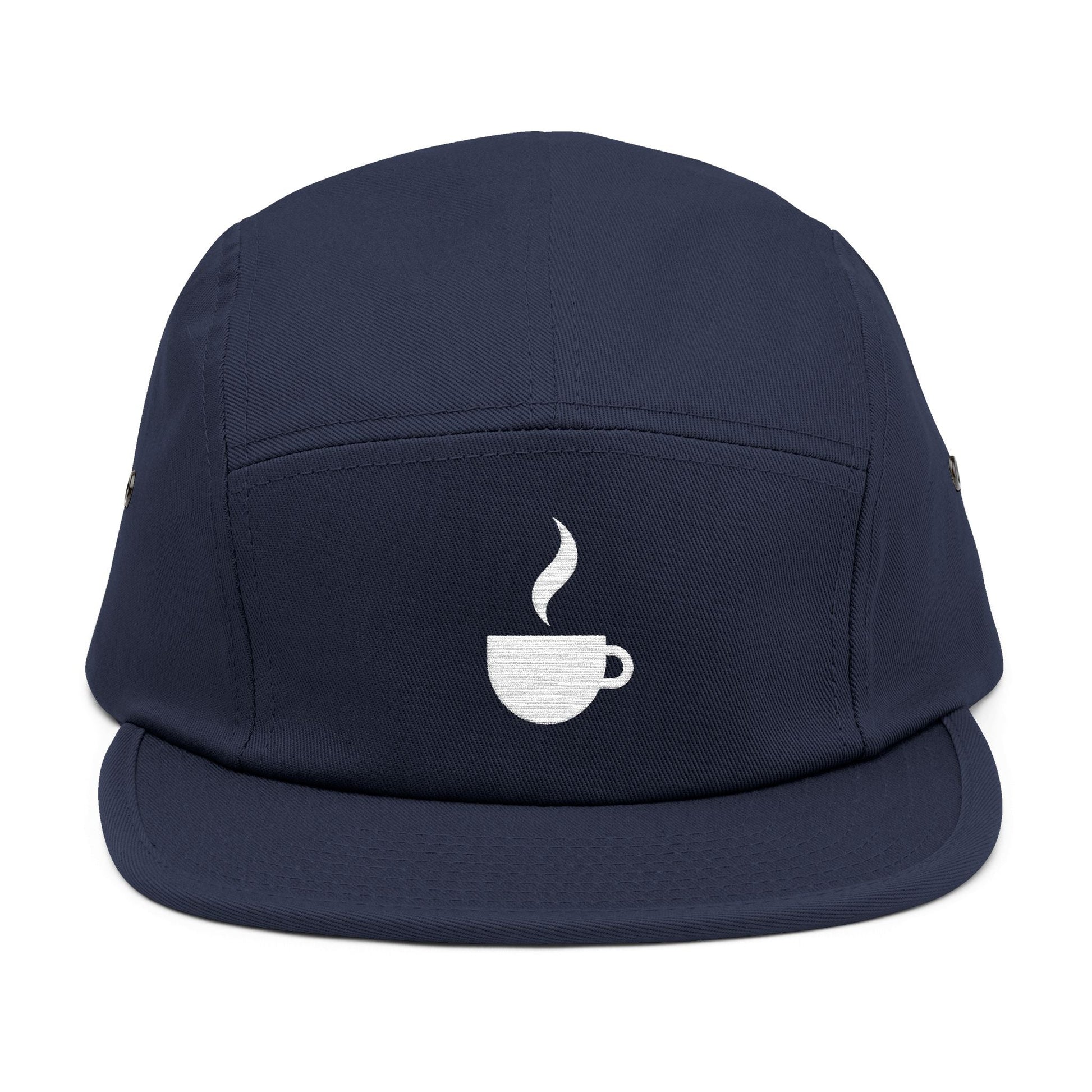 Coffee Cup Embroidered 5-Panel Cap TEEZOCA