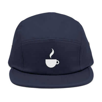 Coffee Cup Embroidered 5-Panel Cap TEEZOCA