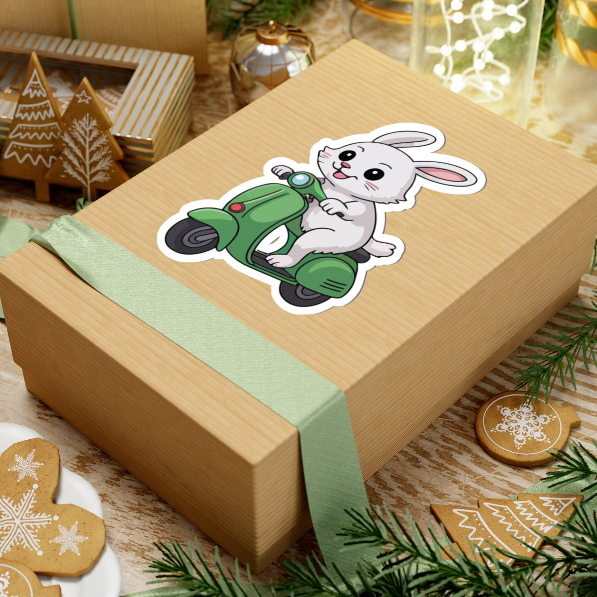 TEEZOCA rabbit scooter sticker cartoon animal