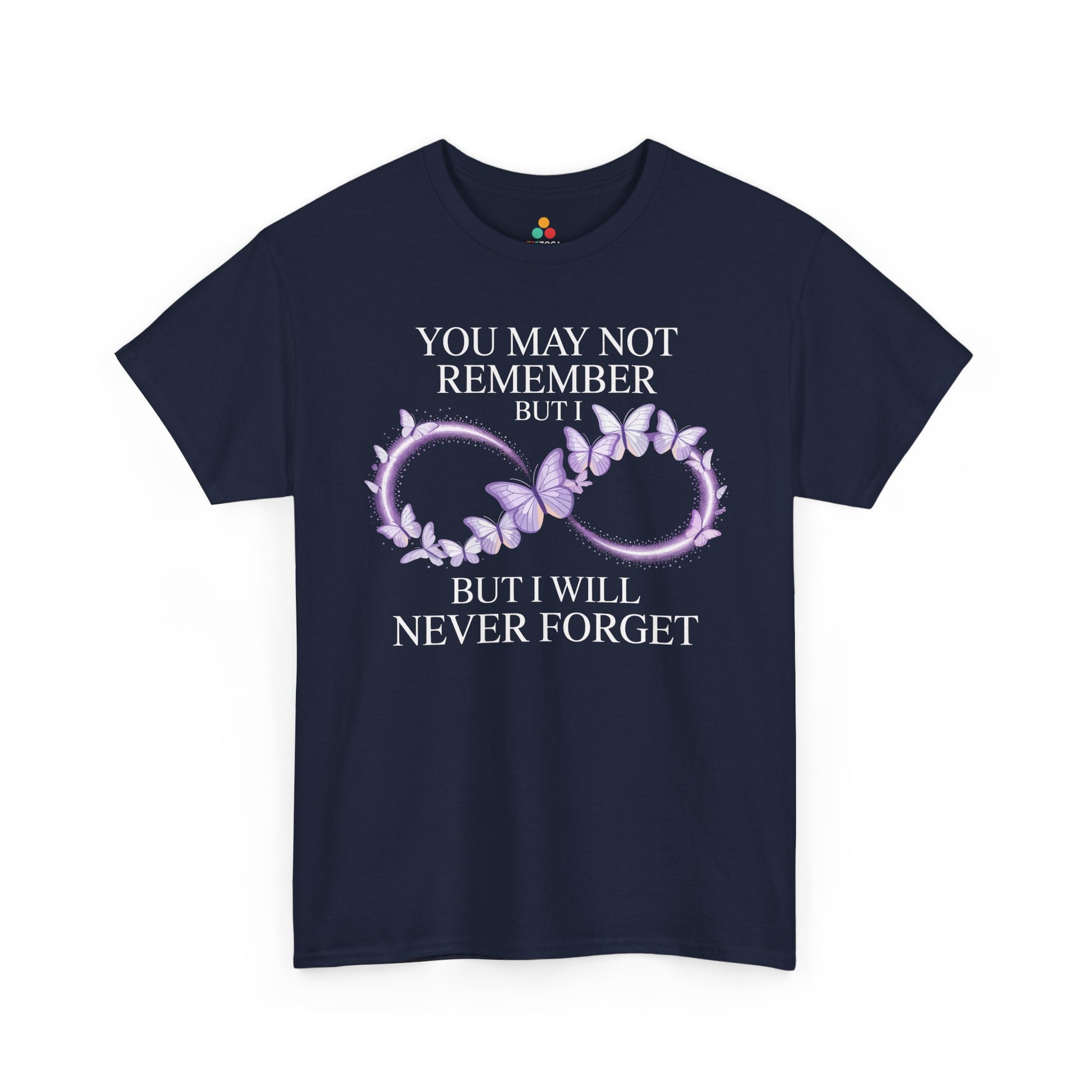 Never Forget Alzheimer Awareness Butterfly Unisex T-shirt | TEEZOCA 