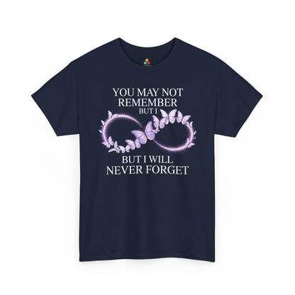 Never Forget Alzheimer Awareness Butterfly Unisex T-shirt | TEEZOCA 