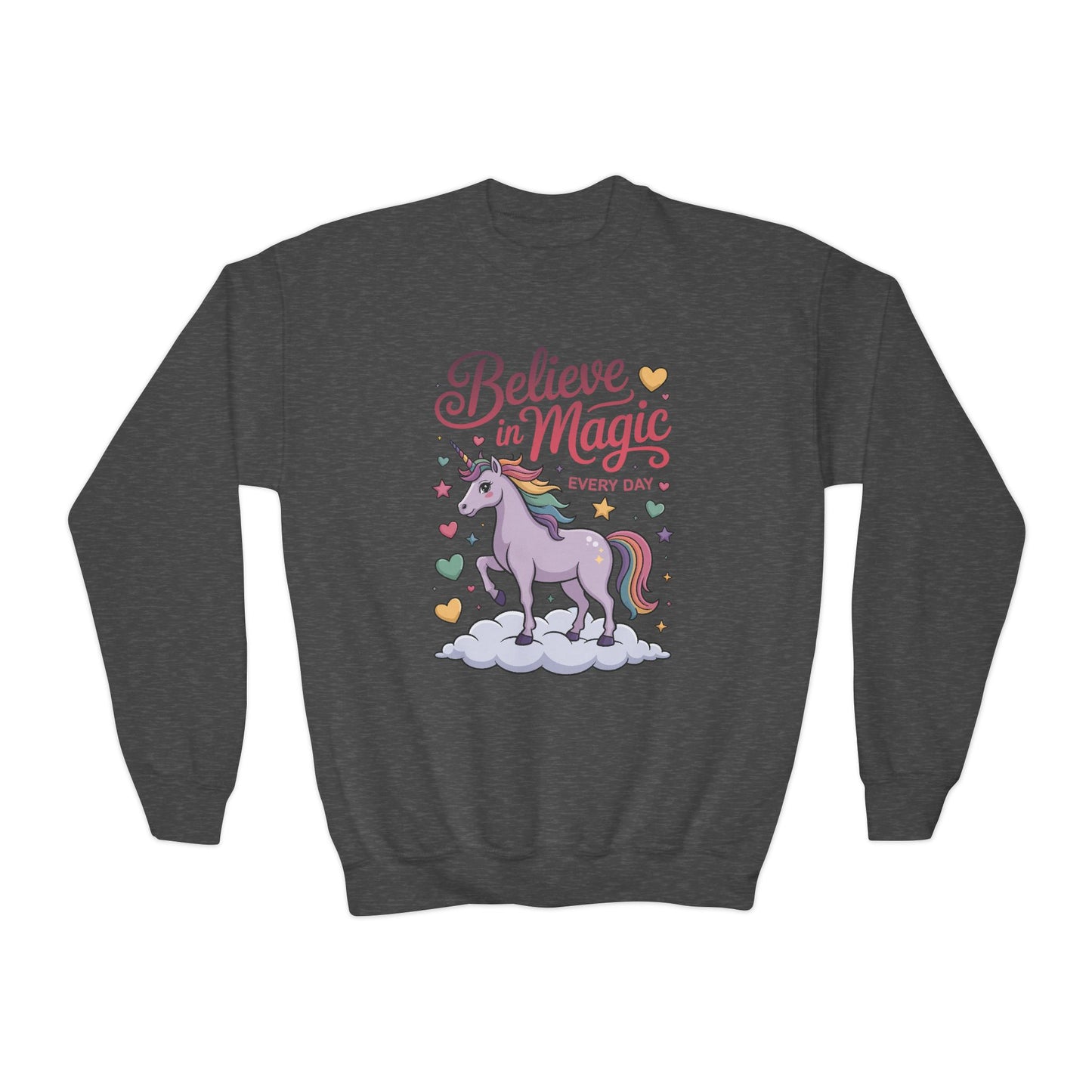 Believe in Magic Unicorn Youth Sweatshirt TEEZOCA
