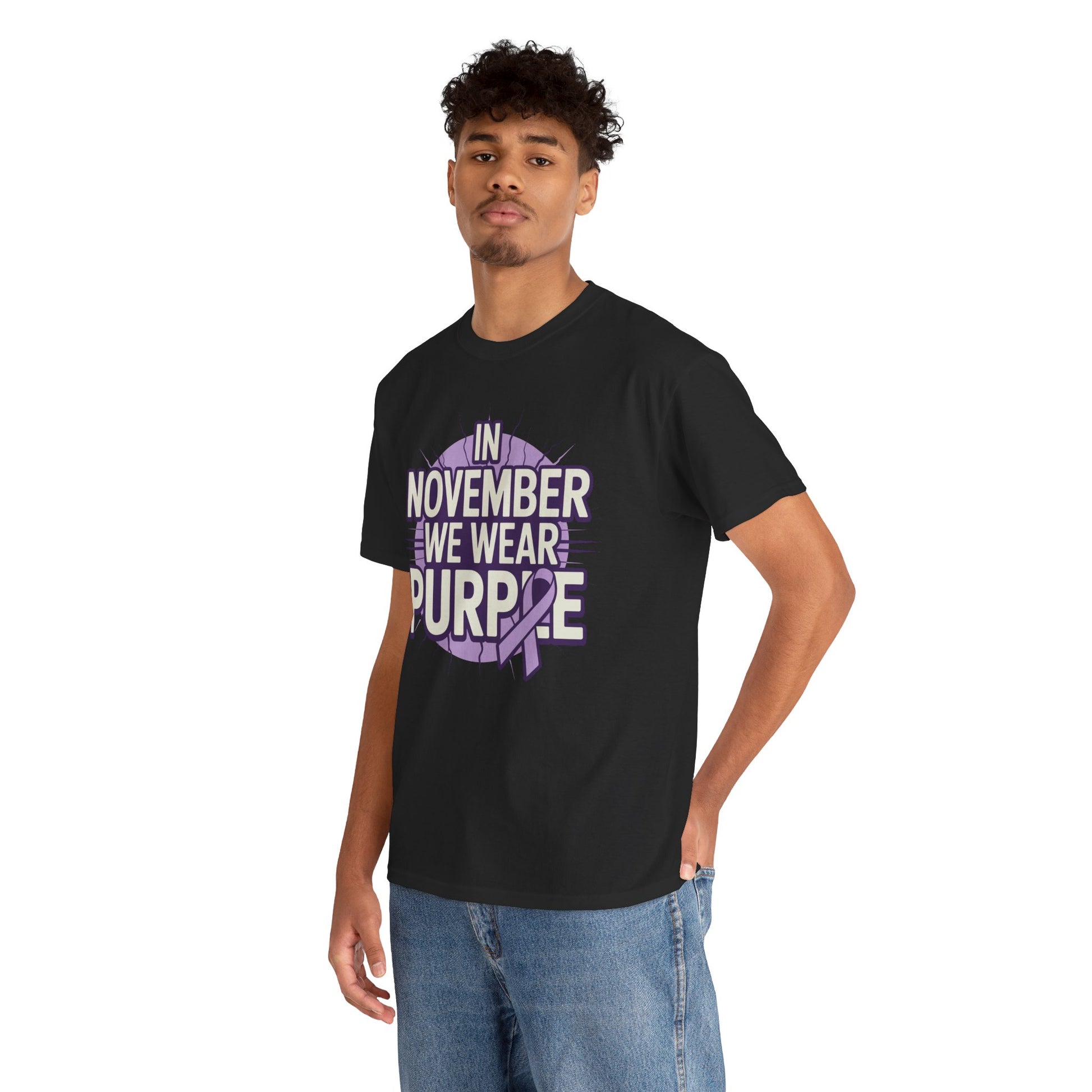 In November We Wear Purple Alzheimer Awareness Unisex T-shirt | TEEZOCA 