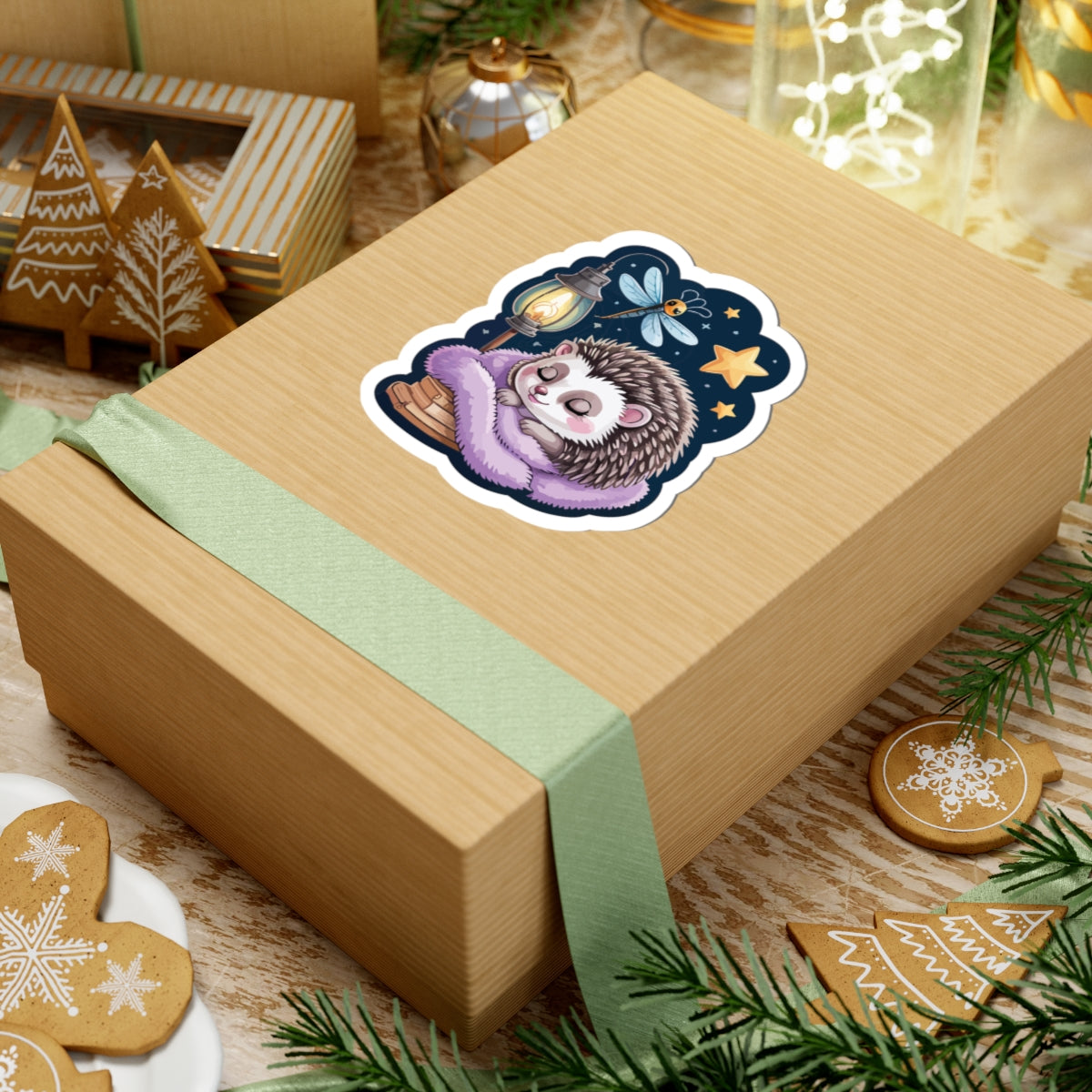 TEEZOCA cozy hedgehog sticker for laptop planner journal kawaii decor