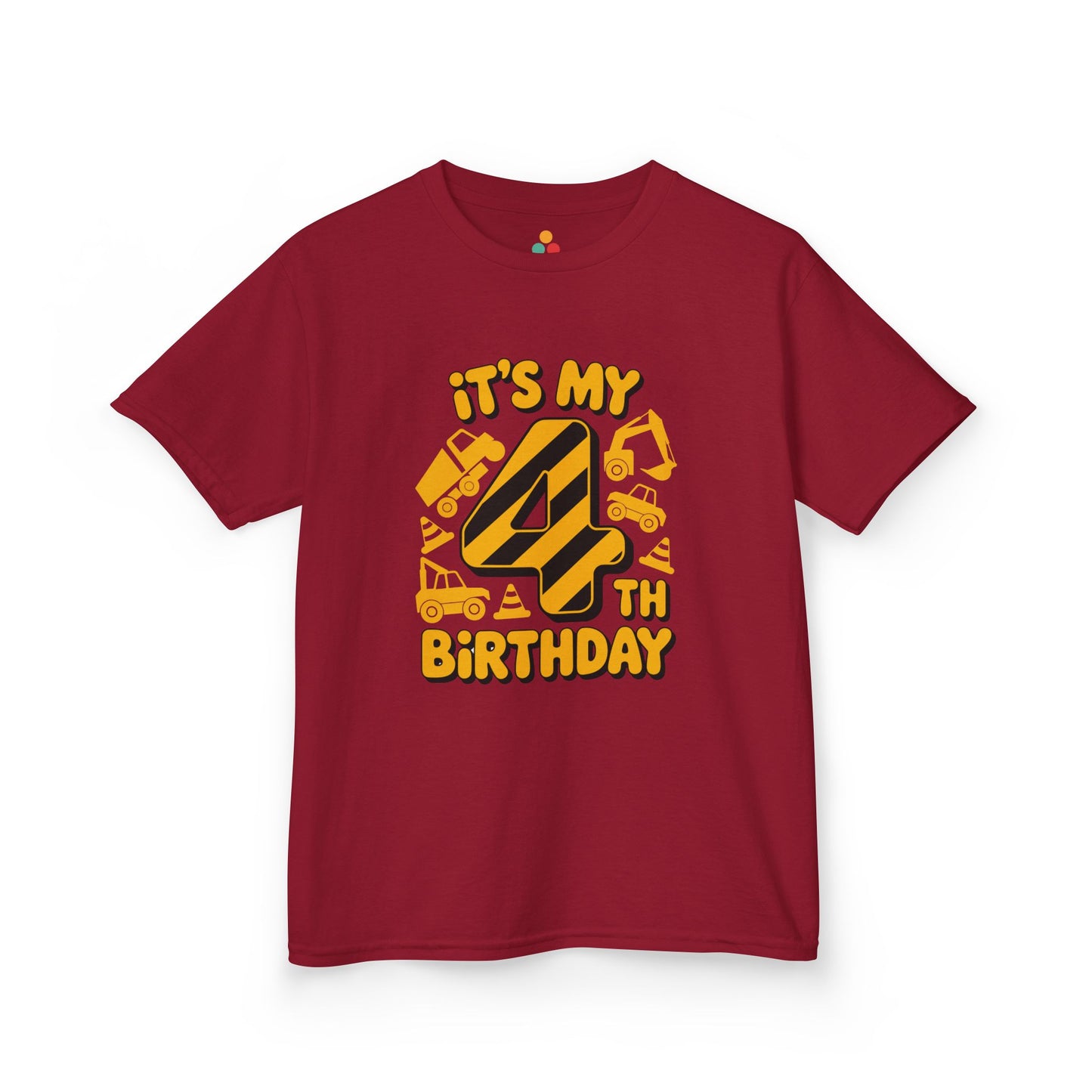 It's My 4th Birthday — Truck and Digger Kids T-Shirt