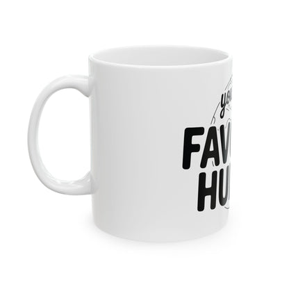 TEEZOCA mug displaying You’re My Favorite Human text-based design