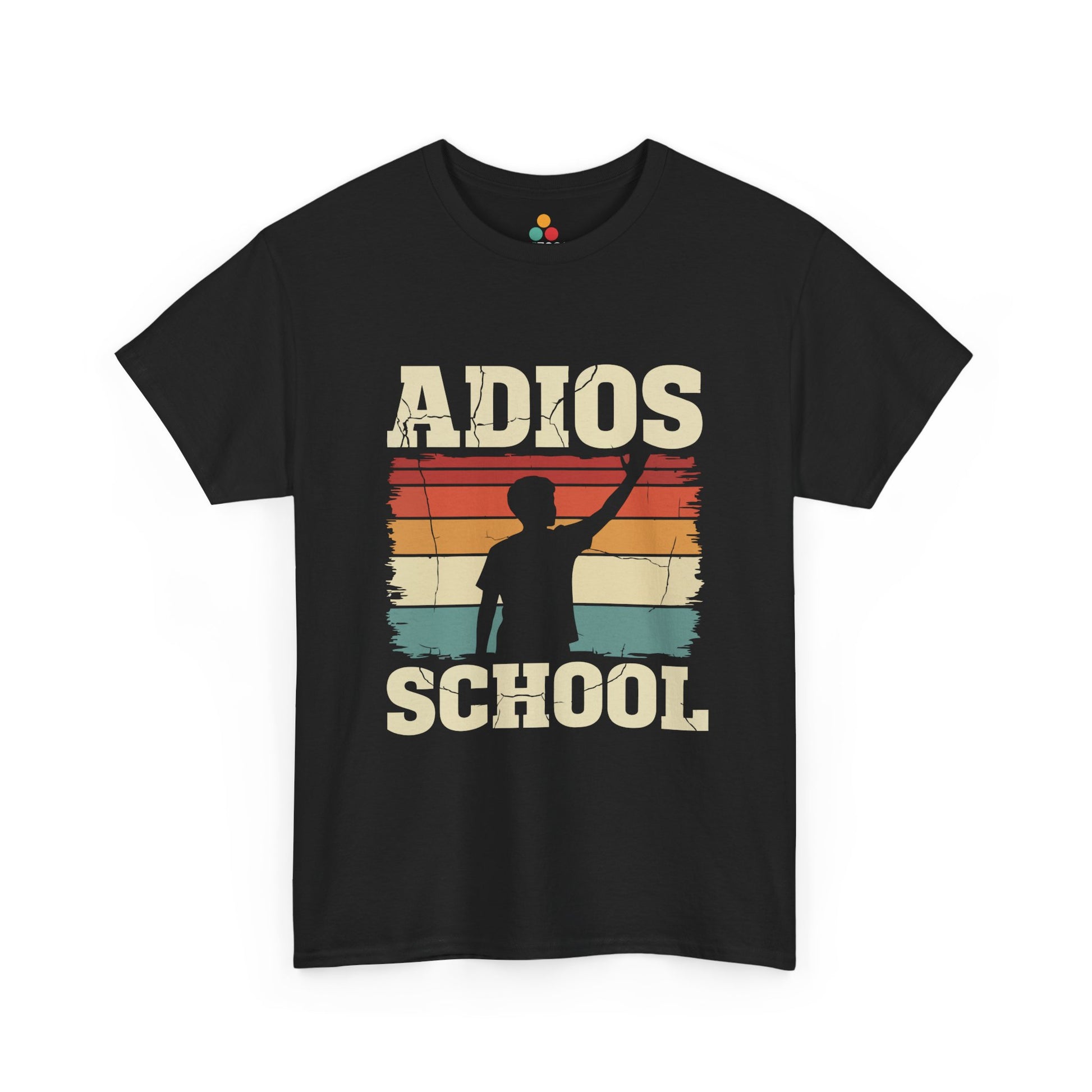 Adios School T-Shirt – Retro Sunset Graduation Gift Last Day of School Tee | TEEZOCA 