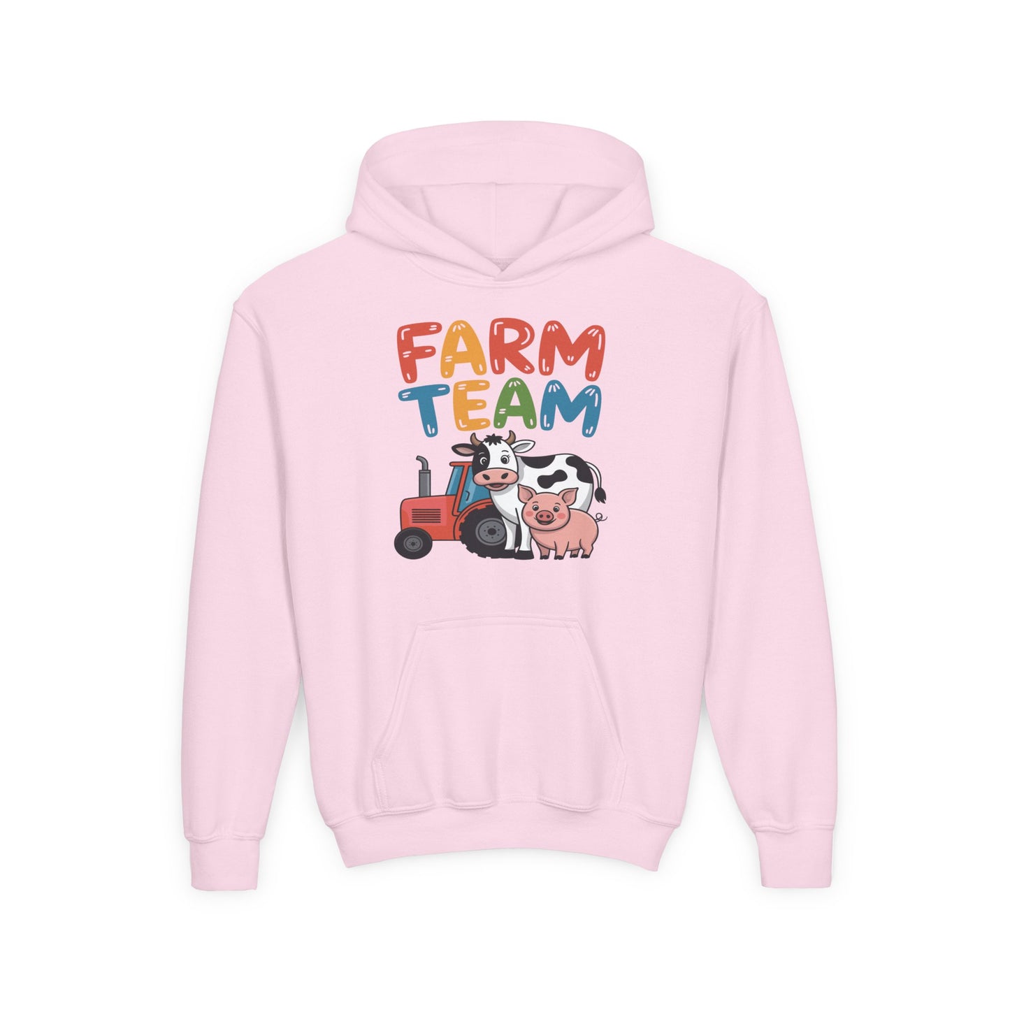 Farm Team Kids Hoodie – Cute Farm Animals Design | TEEZOCA 
