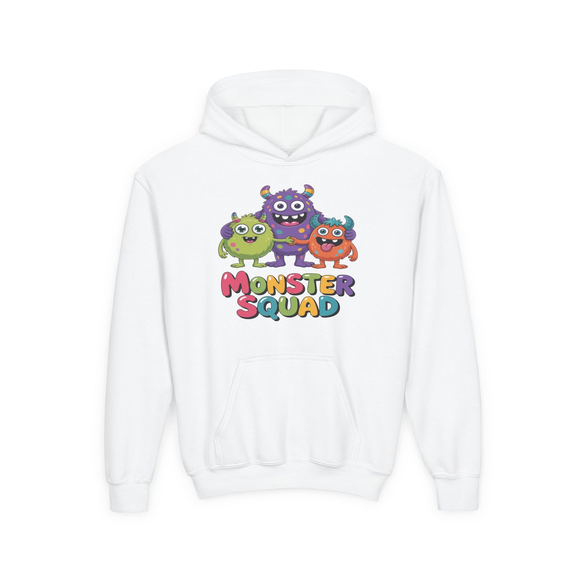Youth Hoodie — Colorful "Monster Squad" Kids Pullover TEEZOCA