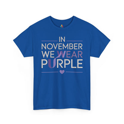 In November We Wear Purple Alzheimer Awareness Unisex T-shirt | TEEZOCA 