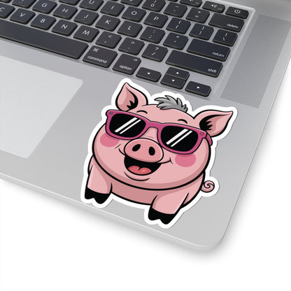 TEEZOCA cool pig sticker cartoon pig sunglasses
