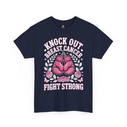 Knock Out Breast Cancer Awareness Fight Strong Pink Ribbon Unisex T-shirt | TEEZOCA 
