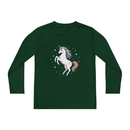 Youth Long Sleeve Tee — Rainbow Unicorn Graphic TEEZOCA