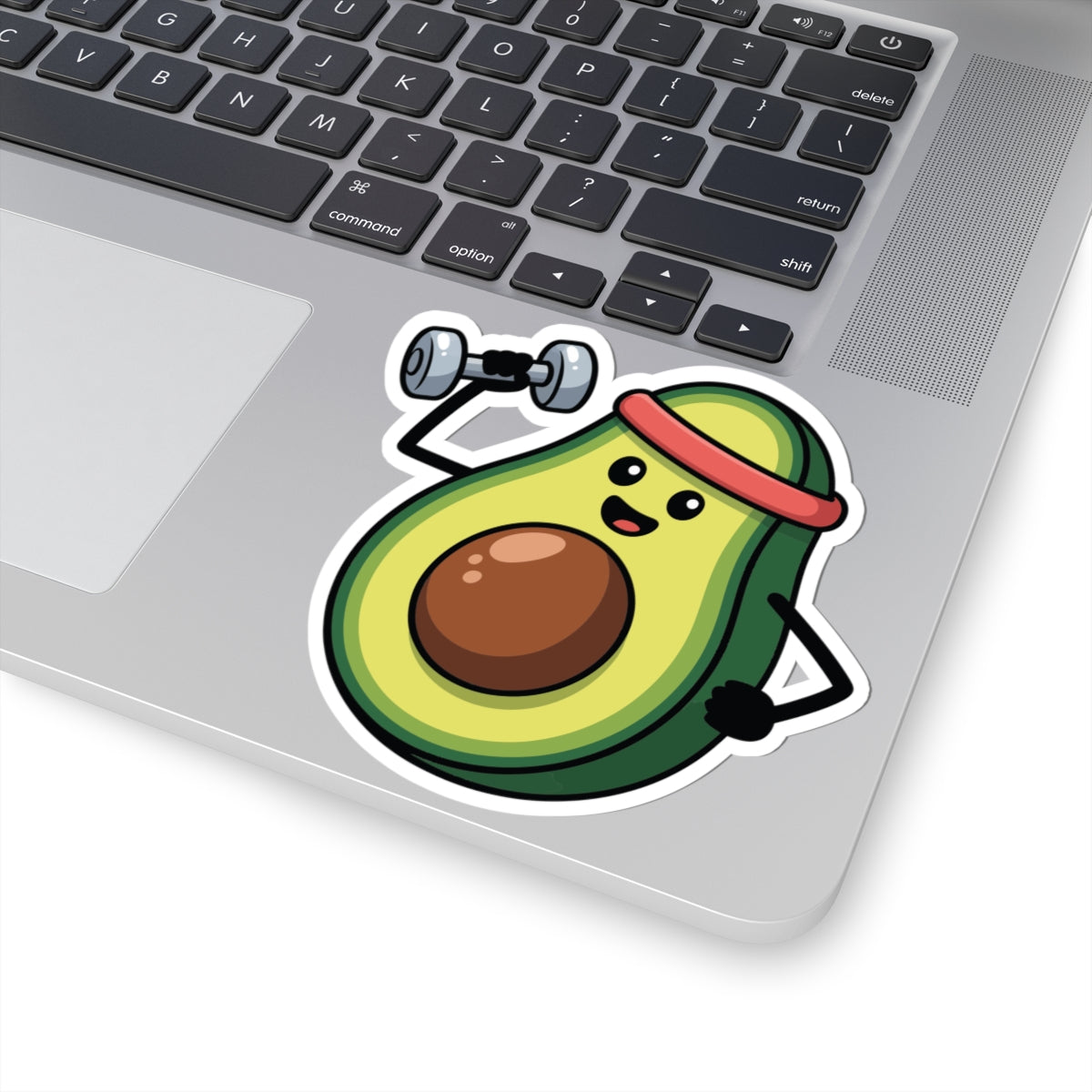 TEEZOCA avocado workout sticker kawaii avocado lifting dumbbell