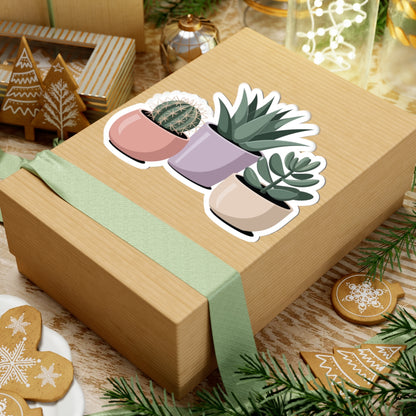TEEZOCA botanical decor sticker with modern potted plants design